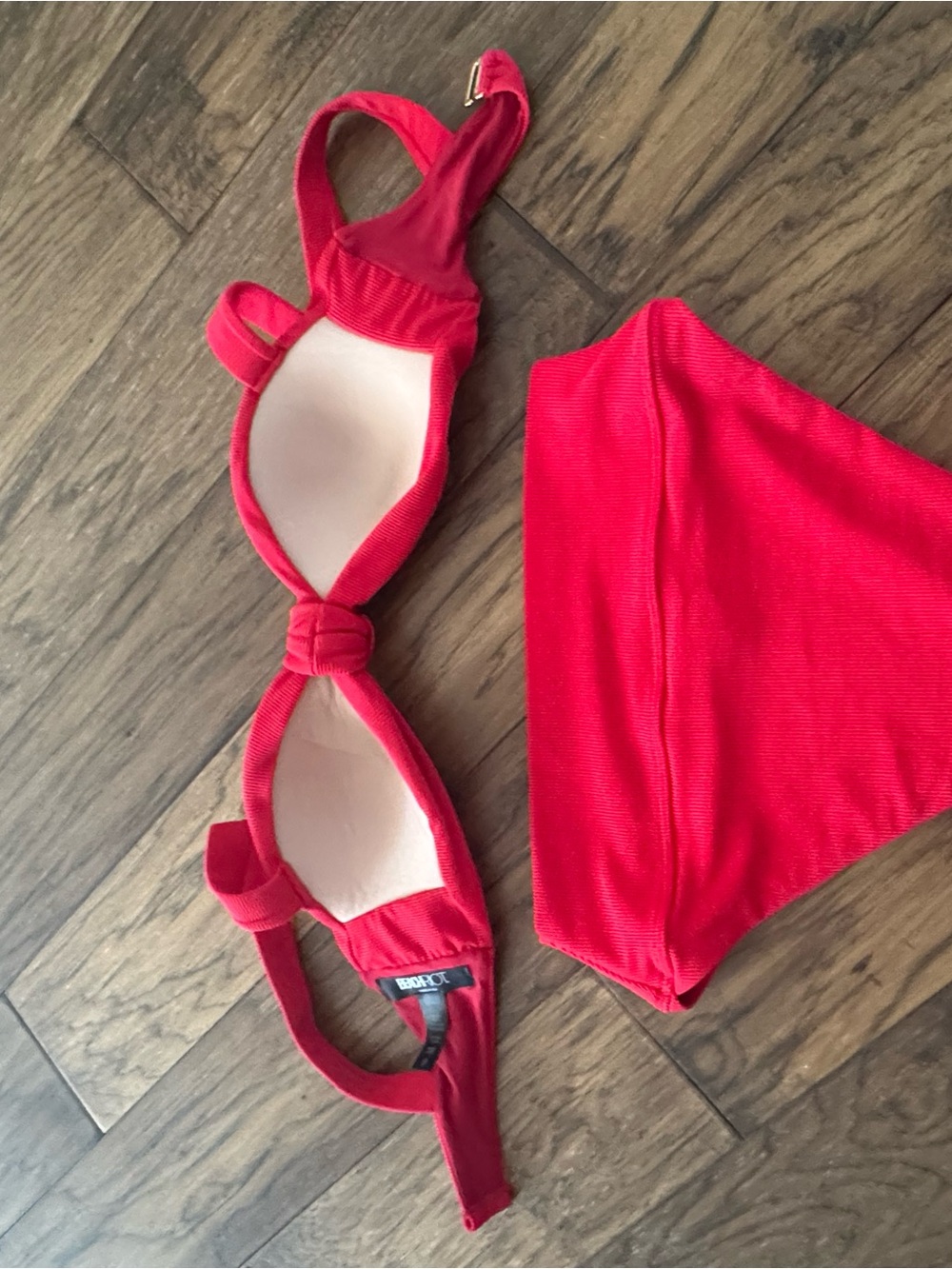 Beach Riot Red Ribbed High-Waist Bikini Set - Picture 6 of 6